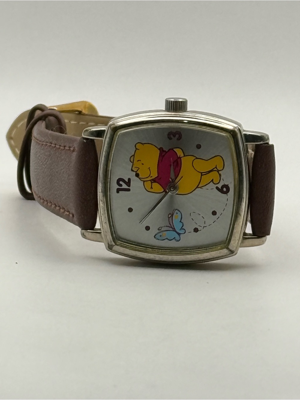Winnie The Pooh and Butterfly Seiko Watch | Vintage Disney Brown Band (New Batt) - Picture 5 of 11